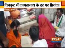 Priyanka Gandhi Vadra offers prayer at Kamtanath temple in Chitrakoot
