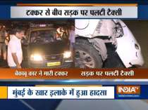 Mumbai: Speeding car collides with a taxi in Khar, accused driver arrested