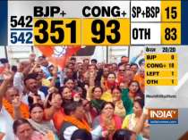Supporters of PM Modi celebrate massive BJP victory