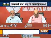 PM Modi, Amit Shah jointly address a press conference