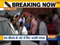 VIDEO: Mamata Banerjee gets off car after people chant Jai Shri Ram