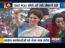Priyanka releases audio message for Congress workers, asks them to be alert & not be disheartened by exit polls