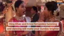 Hina Khan and Erica Fernandes twinning and dancing will make your Sunday brighter