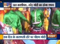 UP: Artists perform in Varanasi ahead of PM Modi
