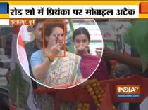 Mobile phone thrown at Priyanka Gandhi during her roadshow in Sultanpur, UP