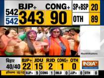 BJP workers celebrate as Narendra Modi set to become PM for second term