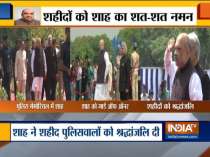 Union Home Minister Amit Shah pays tribute at Delhi