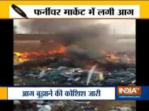 Fire breaks out in Delhi furniture market, Metro services affected