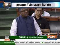 Union Law & Justice Minister Ravi Shankar Prasad introduces Triple Talaq Bill 2019 in Lok Sabha