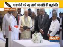 PM Narendra Modi pays tribute to victims at St Anthony’s Church in Colombo