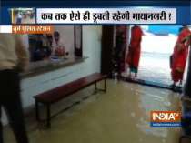 Heavy rain leads to waterlogging inside police station in Navi Mumbai
