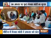 Video of Sultanpur MP Maneka Gandhi scolding an officer during a meeting goes viral on social media