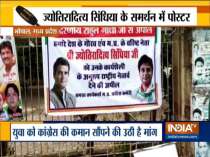 Poster appealing Rahul to make Jyotiraditya Scindia Congress party president seen in Bhopal