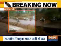 VIDEO: Bike rider swept away by flood waters in Madhya Pradesh