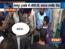 Jammu and Kashmir: Lt Gen Ranbir Singh interacts with people of Rampur