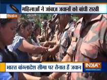 Women, girls tie rakhi to army jawan posted at India-Bangladesh border