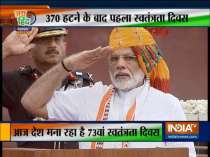 Prime Minister Narendra Modi unfurls the tricolour at Red Fort