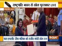 Para-athlete Deepa Malik receives Rajiv Gandhi Khel Ratna Award from President Ram Nath Kovind