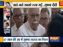 Senior BJP leader LK Advani pays last respect to Sushma Swaraj