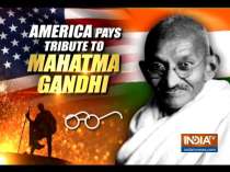 Tribute paid to Mahatma Gandhi on his 150th birth anniversary during Howdy Modi event