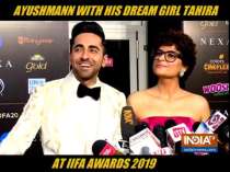 Ayushmann Khurrana arrives with his Dream Girl Tahira Kashyap at IIFA 2019
