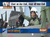 Defence Minister Rajnath Singh flies in the indigenous LCA Tejas in Bengaluru