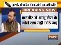 Not a single bullet fired in Kashmir in the last one month, says Union Minister Prakash Javadekar