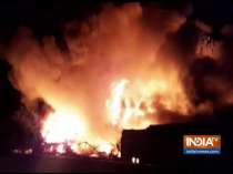 Massive fire in Bareilly foam factory