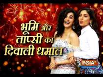 Bhumi Pednekar and Taapsee Pannu Diwali fun with India TV