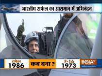 Rafale jet carrying Defence Minister Rajnath Singh takes off for a sortie