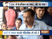 CM Arvind Kejriwal travels in DTC bus, takes feedback from women on their free journey