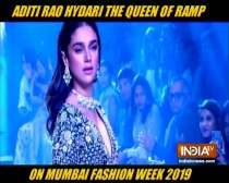 Aditi Rao Hydari walks the ramp at the Mumbai Fashion Week