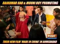 Rajkummar Rao, Mouni Roy promote their upcoming film Made In China.