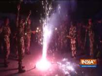 Indian army jawans celebrate Diwali in Poonch sector