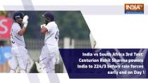India vs South Africa 3rd Test: Centurion Rohit Sharma powers India to 224/3 before rain forces early end on Day 1