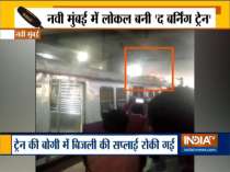 Local train catches fire at Vashi Station in Navi Mumbai