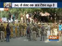 JNU protest: Students march towards Parliament amid Section 144 imposition