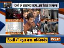 BJP MP Manoj Tiwari visits Delhi fire incident site