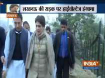 Priyanka Gandhi stopped by police from meeting family of Anti-CAA protester
