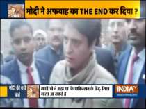 Priyanka Gandhi Vadra meets the family of Anas in Bijnor, who died during protests against CAA