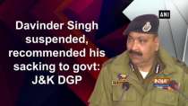 Davinder Singh suspended, recommended his sacking to govt: J-K DGP