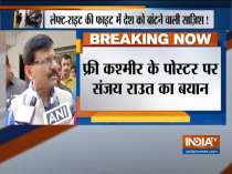 People want to be free of restrictions on internet services,mobile services & other issues: Sanjay Raut on free Kashmir posters