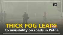 Thick fog leads to invisibility on roads in Patna