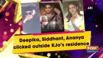 Deepika, Siddhant, Ananya clicked outside Karan Johar