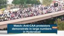 Watch: Anti-CAA protestors demonstrate in large numbers in Hyderabad