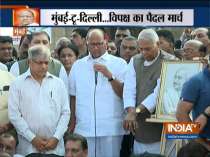 NCP Chief Sharad Pawar leads protest march against CAA, NRC at Gateway of India