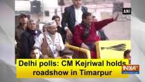 Delhi polls: CM Kejriwal holds roadshow in Timarpur