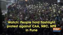 Watch: People hold flashlight protest against CAA, NRC, NPR in Pune