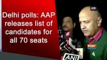 Delhi polls: AAP releases list of candidates for all 70 seats