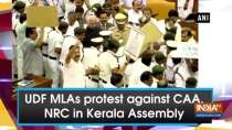 UDF MLAs protest against CAA, NRC in Kerala Assembly